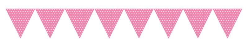 Karodziņu vītne, rozā punktaina (2,74 m)